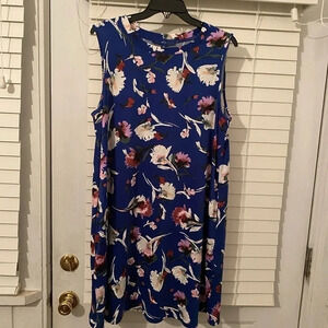 APT.9 Women’s Sleeveless Dress Blue Foral Size XL